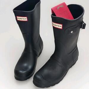 Hunter Original Short Rain Boots Black Womens US 6 UK 4 EU 37